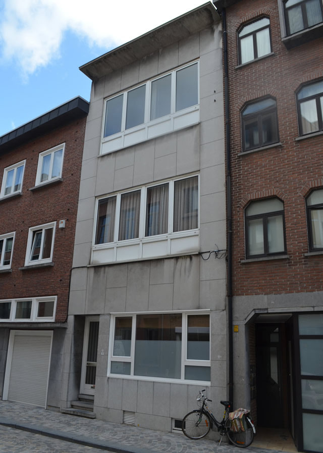 Studentenhuis Leermarkt 31, Mechelen - gebouw vanop straat